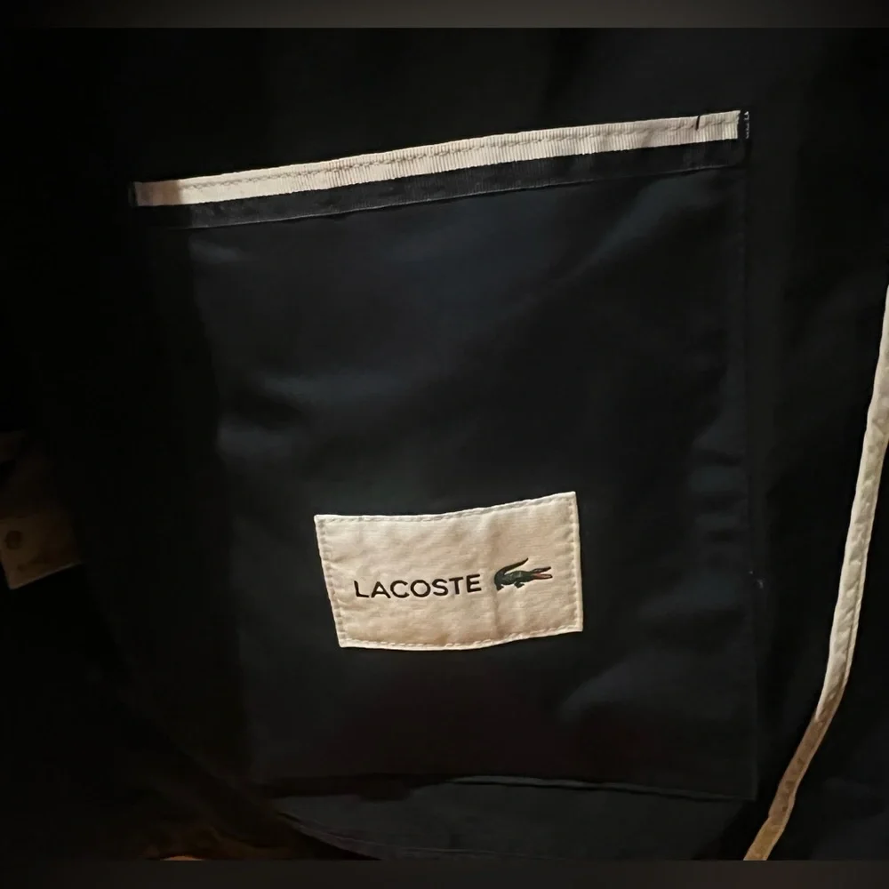 Lacoste Taffeta Hooded Extra Long Parka Jacket Coat Navy‎ Blue Men's Size 4XL